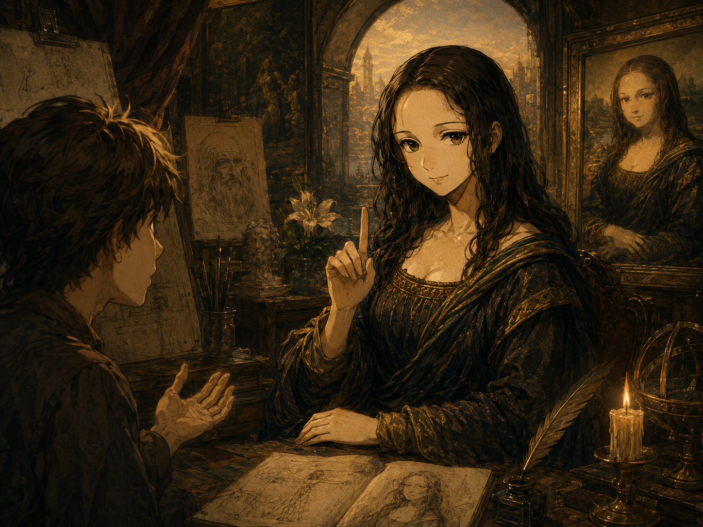 Mona Lisa Sensei refusing to explain her mysterious smile